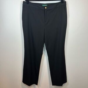 Lauren Ralph Lauren Trouser Pants Black High Rise Boot Cut Classic Womens Sz 18W